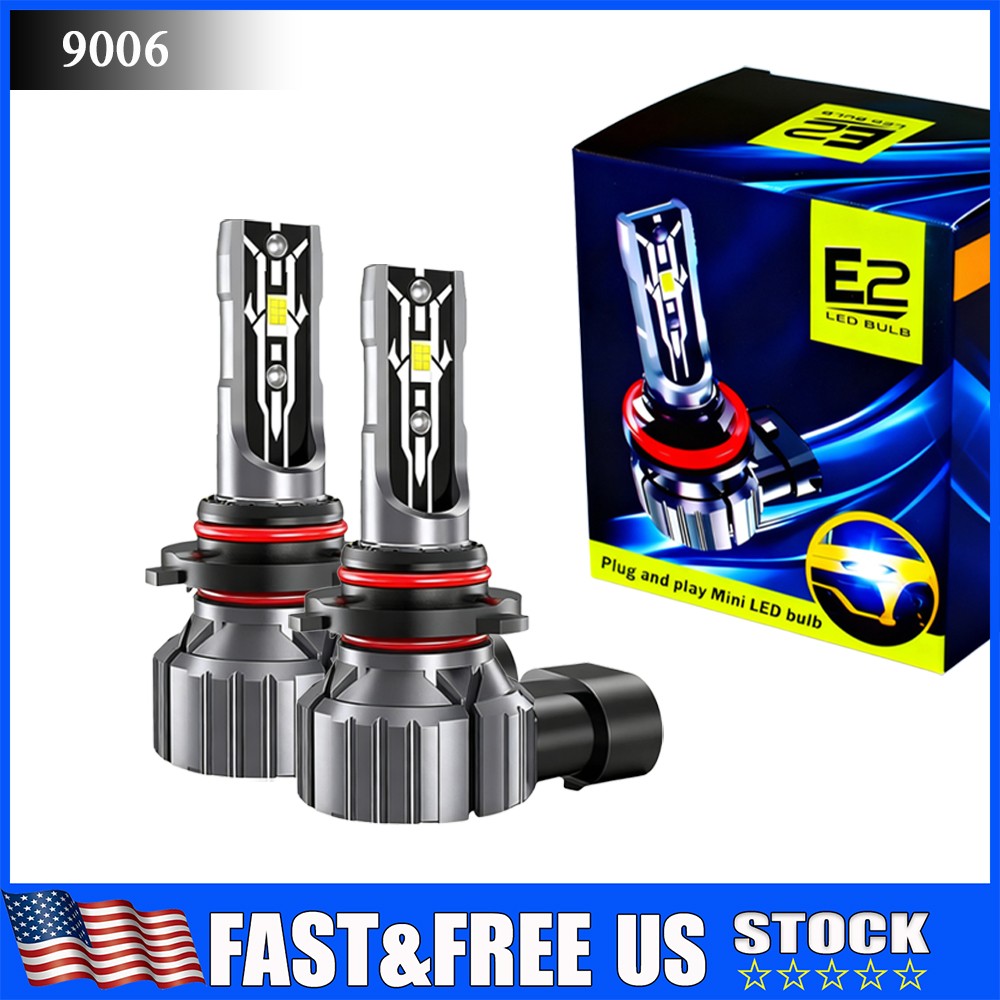 9006 LED Headlight Bulb Conversion Kit Low Beam White Super Bright 6500K 2PCS