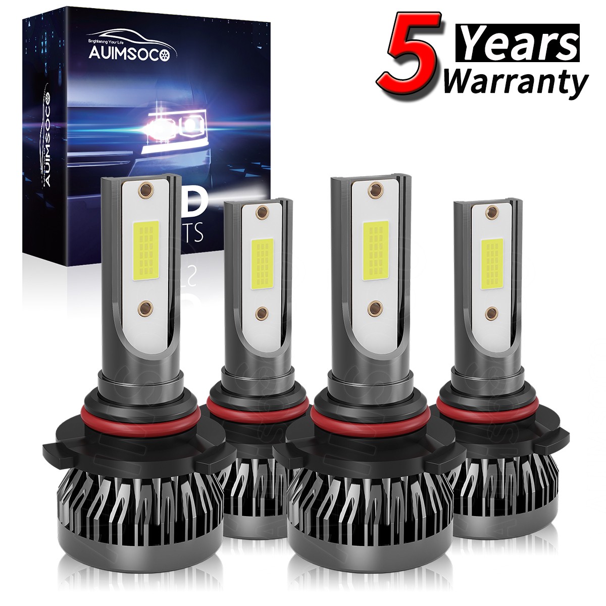 For BMW 530i 1995 4Pcs 9005 9006 LED Headlight High Low Beam Bulbs Super Bright