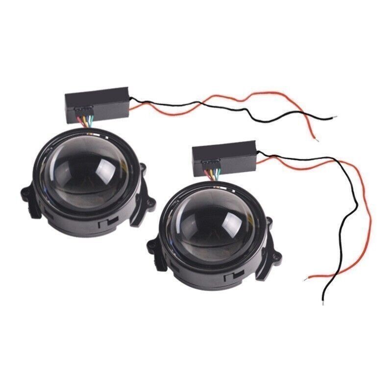 2Pcs 12V LED Red/Ice Blue/Green Devil Eyes Car Light WiFi Control Headlight Lens