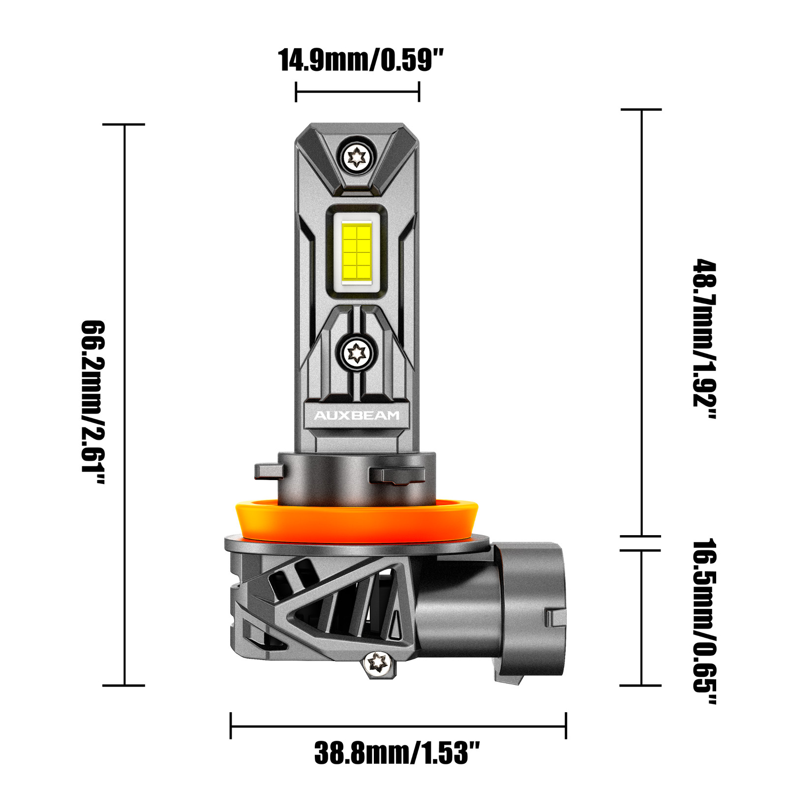 For Freightliner Cascadia 2008-2017 AUXBEAM LED Headlights High Low Beam CANBUS