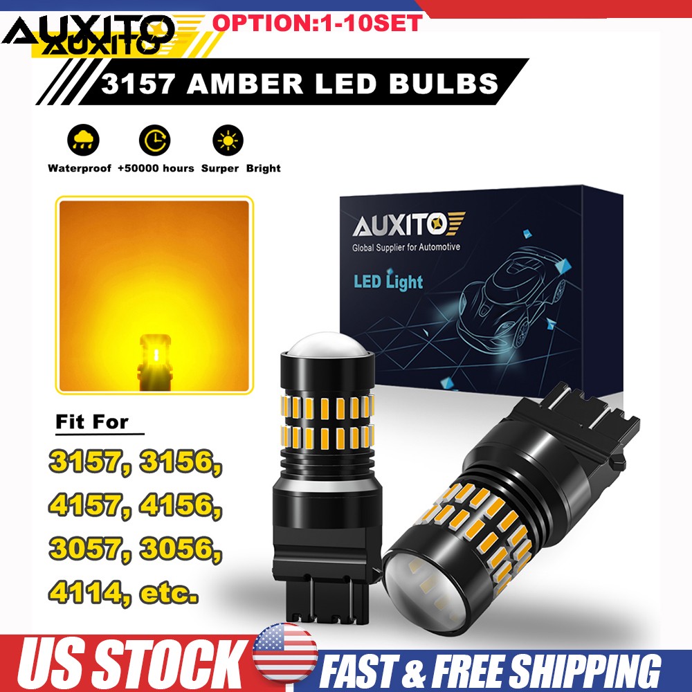 3157 4157 3156 LED Amber Turn Signal Light Bulbs Anti Hyper Flash CANBUS 2-20x