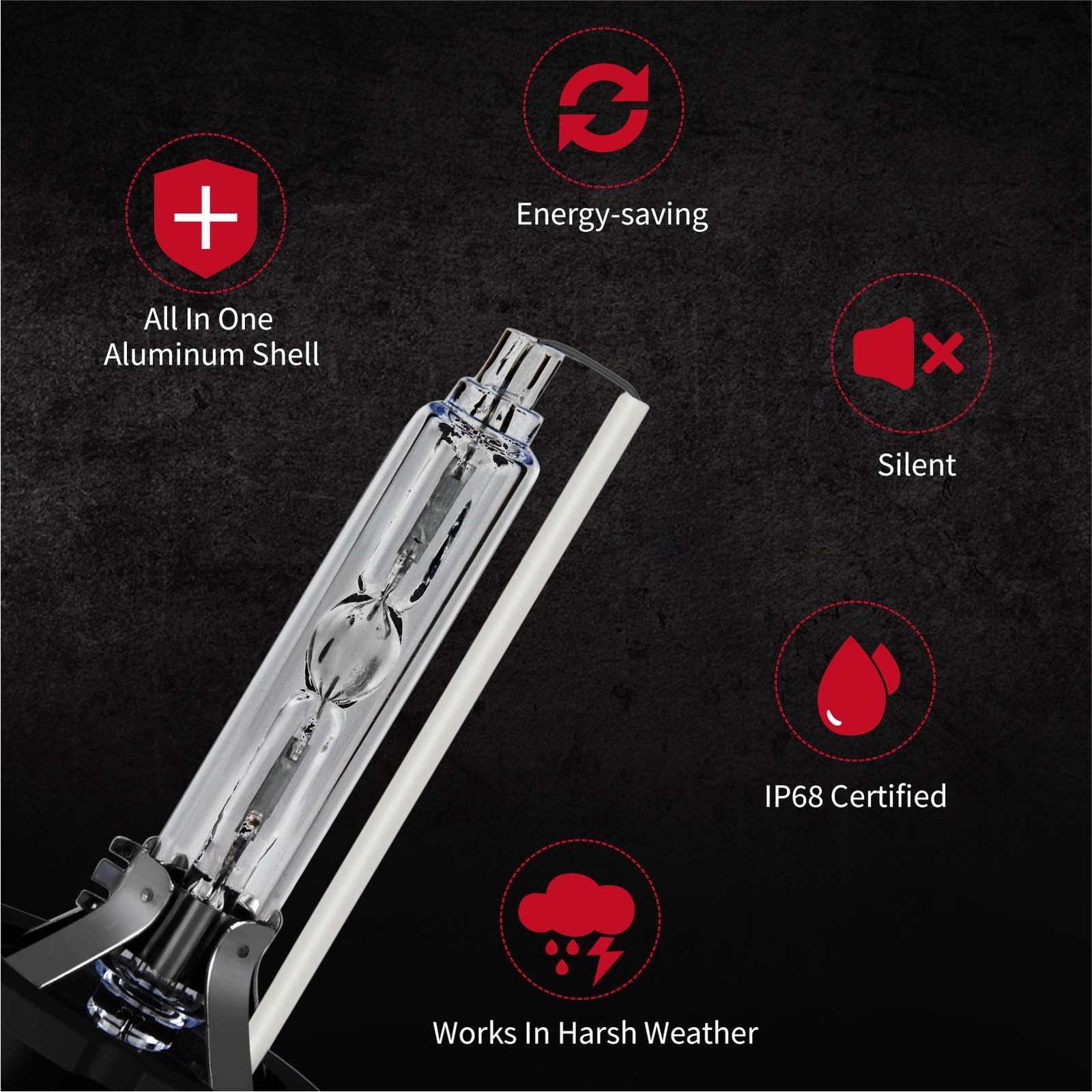 For GMC Yukon XL 2015-2019 Pair D3S HID Xenon White Headlight Bulbs Low Beam