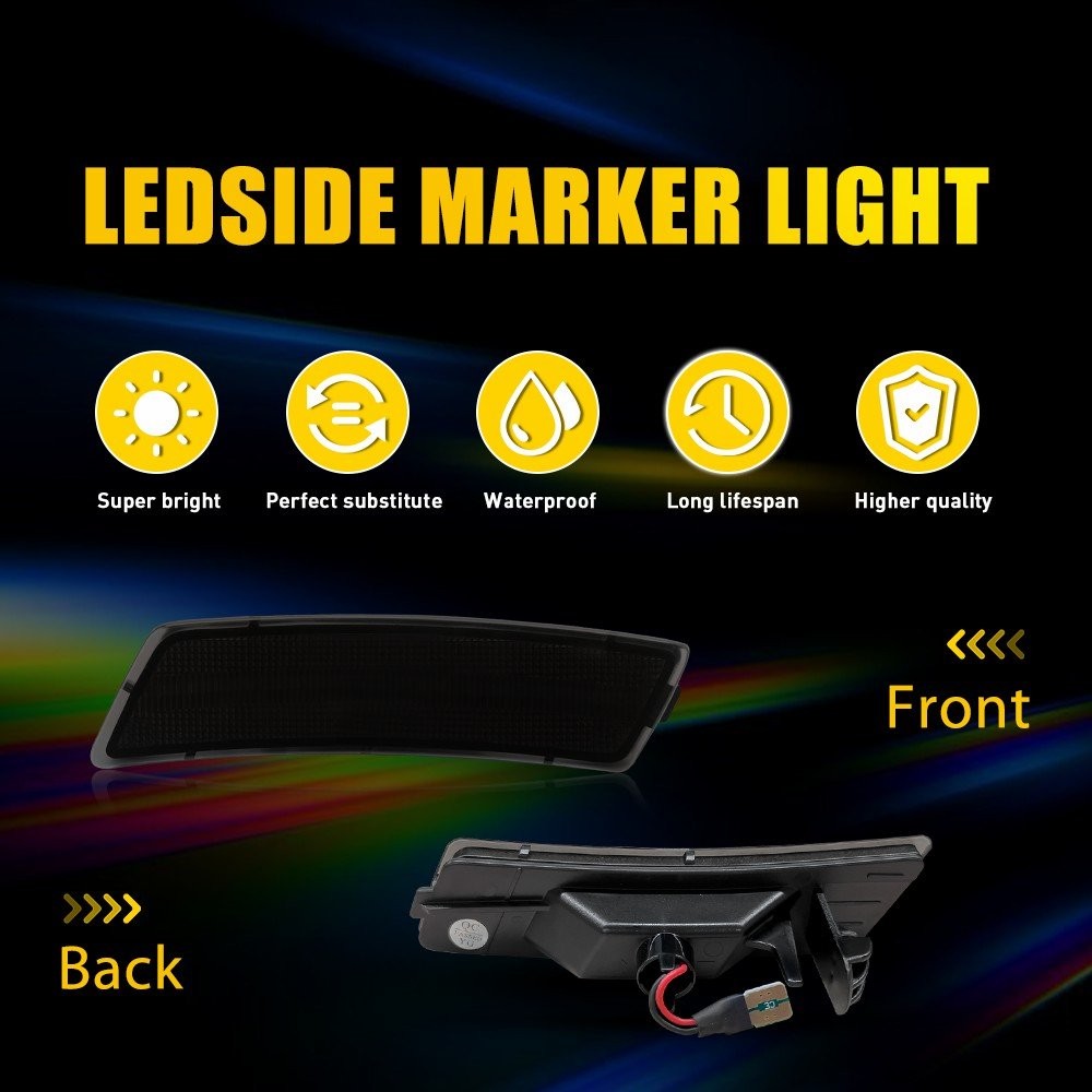 For 2018-2023 Volkswagen Tiguan Front Left&Right White LED Side Marker Light EPU