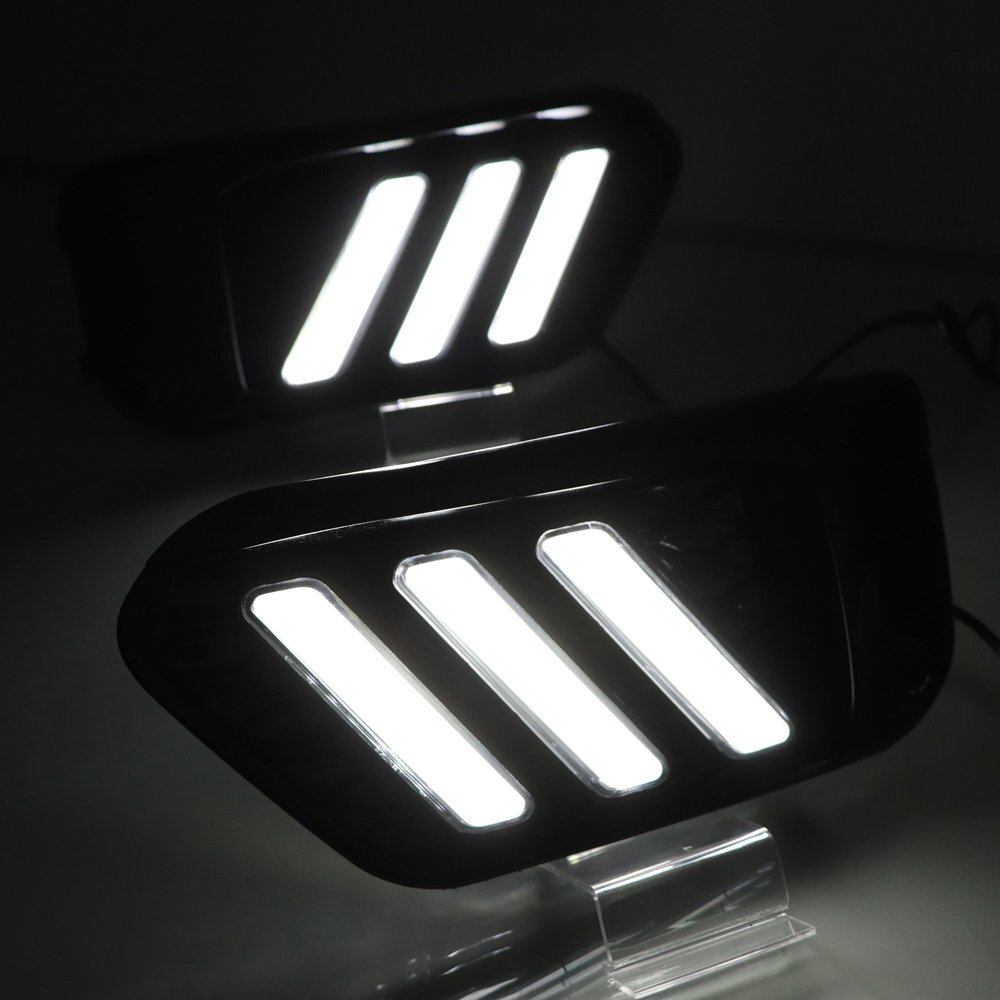 3 Color LED DRL for BMW X1 F48 16-19 Daytime Running Light Grille Style w/ Turn