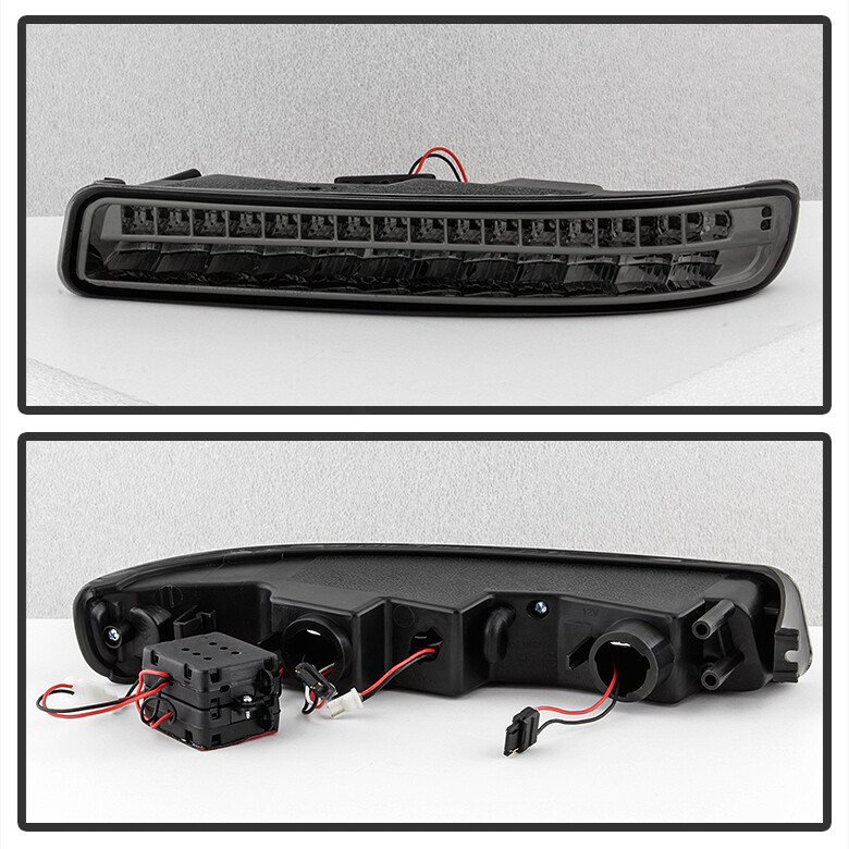 [Smoke Lens] 99-06 GMC Sierra Yukon LED Amber/White Signal Parking Bumper Lights
