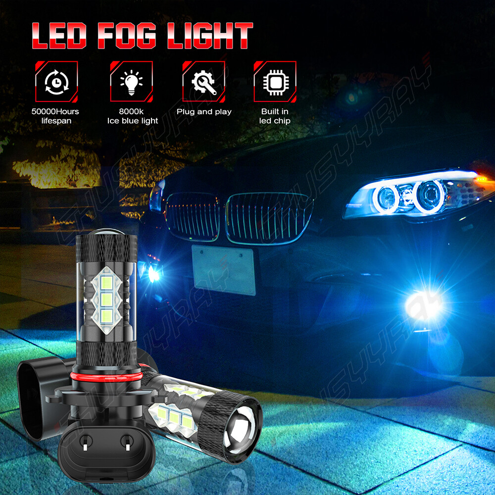 Fit For Chevrolet Silverado 1500 2003-2006 Ice Blue LED Fog Lights Kit Bulbs