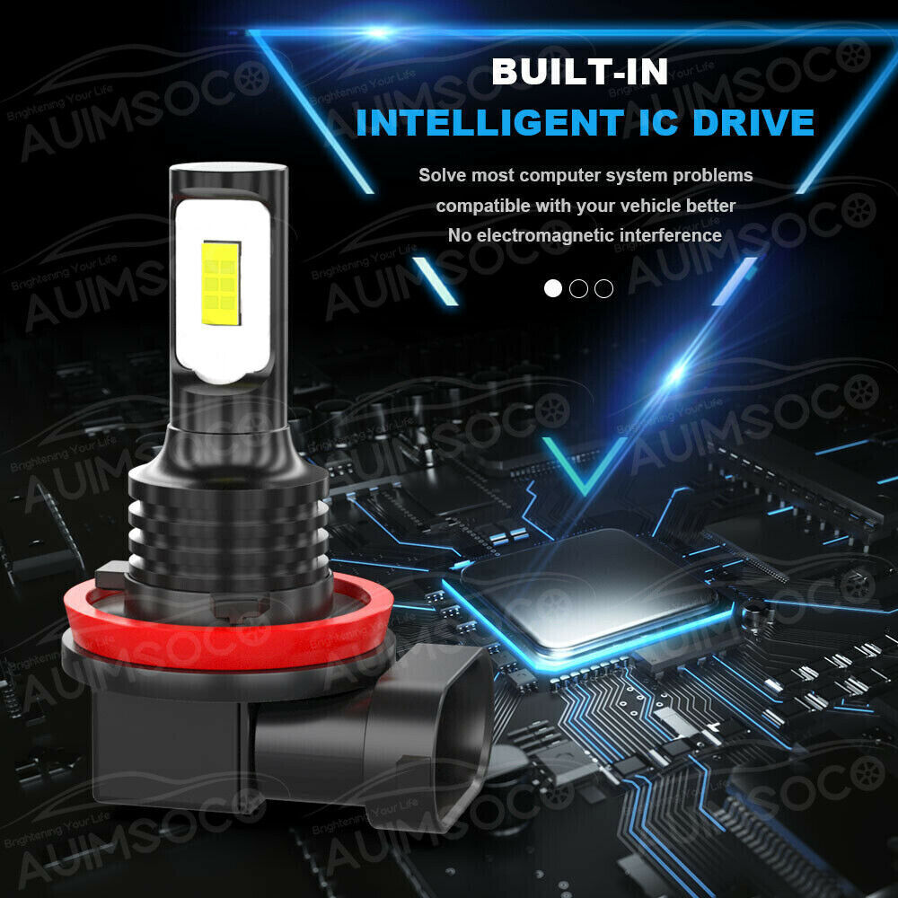 9005 H11 LED Headlight Super Bright Bulbs Kit 8000K White 330000LM High Low Beam