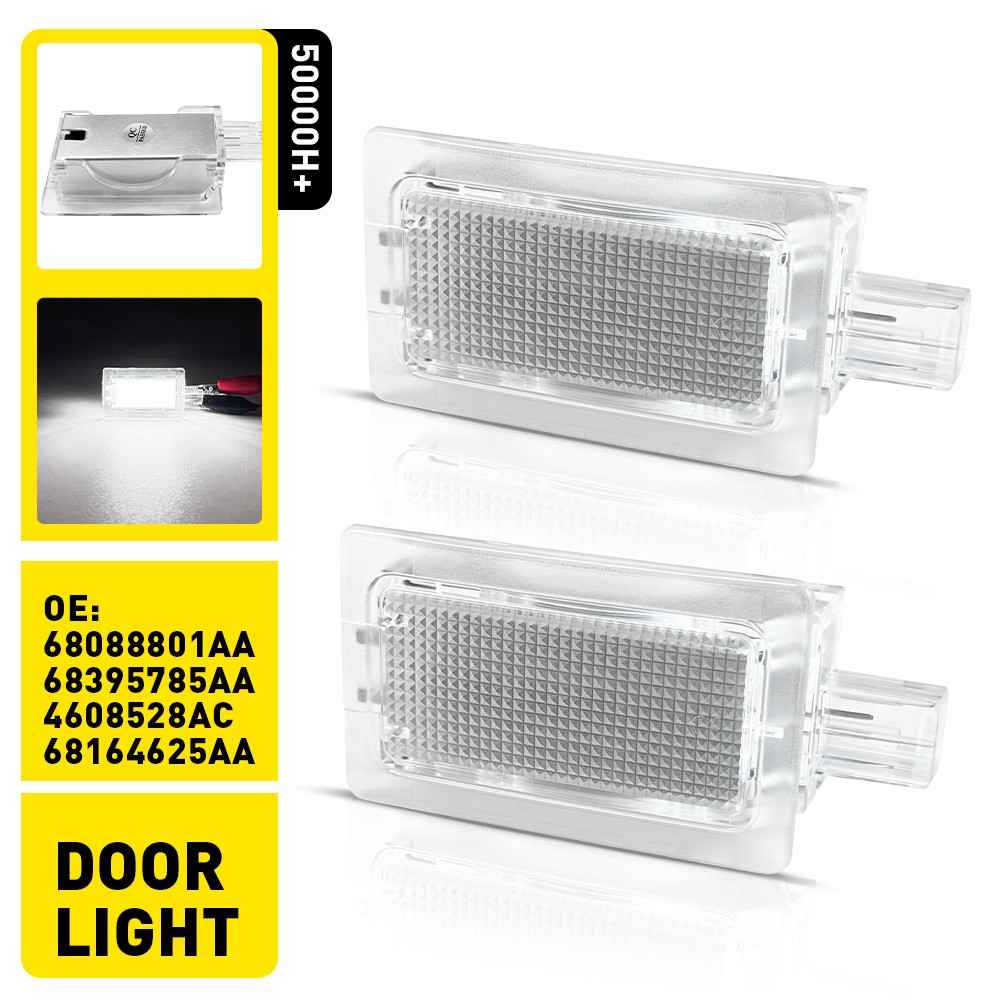 Clear White LED Door Footwell Courtesy Light Lamp For 2005-2020 Chrysler 300 2X