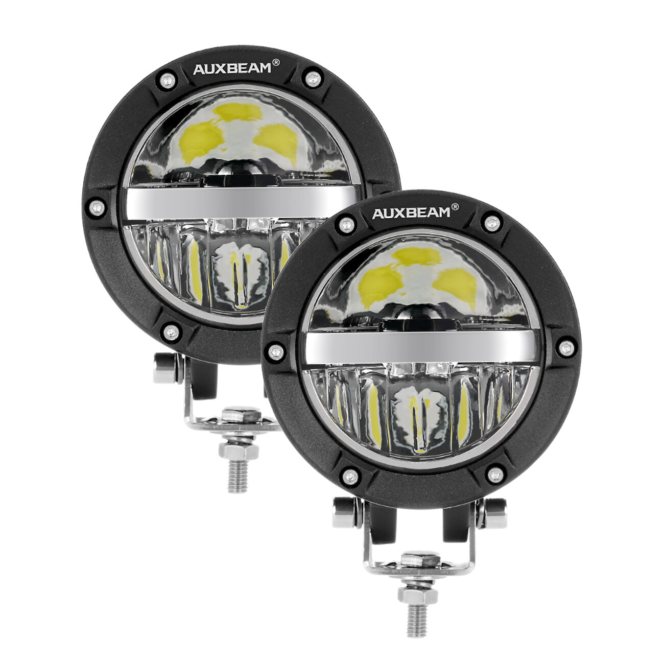 Round 4inch Front Bumper LED Work Light Pods for YAMAHA YXZ1000R Headlight Combo