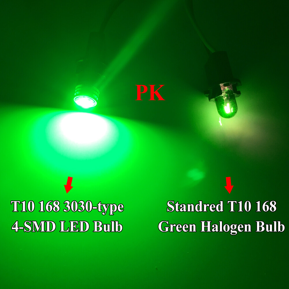 2pcs Bright Green W5W LED Front Marker Parking Light Bulb for 2014-2016 Scion tC