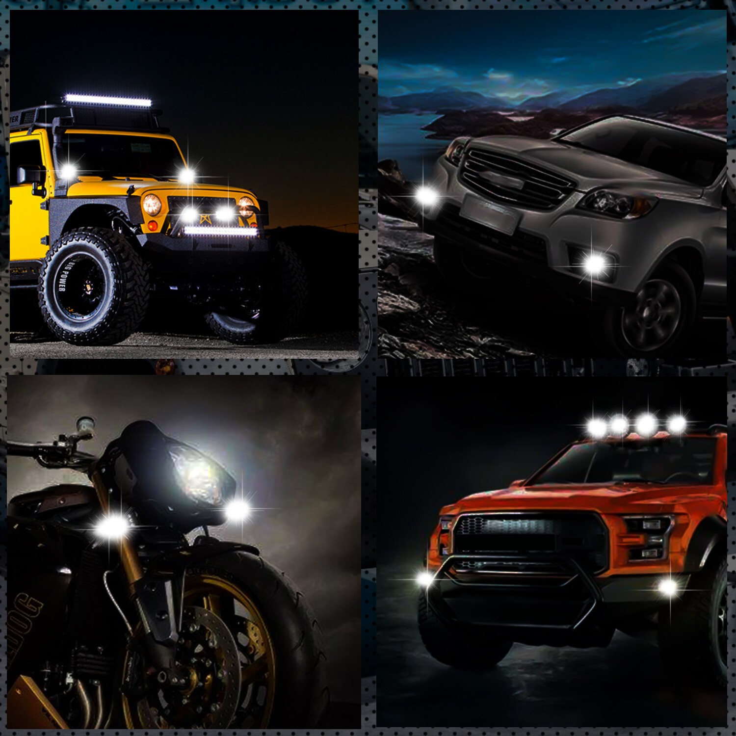 2x 4inch 200W LED Work Light Bar Combo Beam SPOT Light /FLOOD 3“ +Wiring