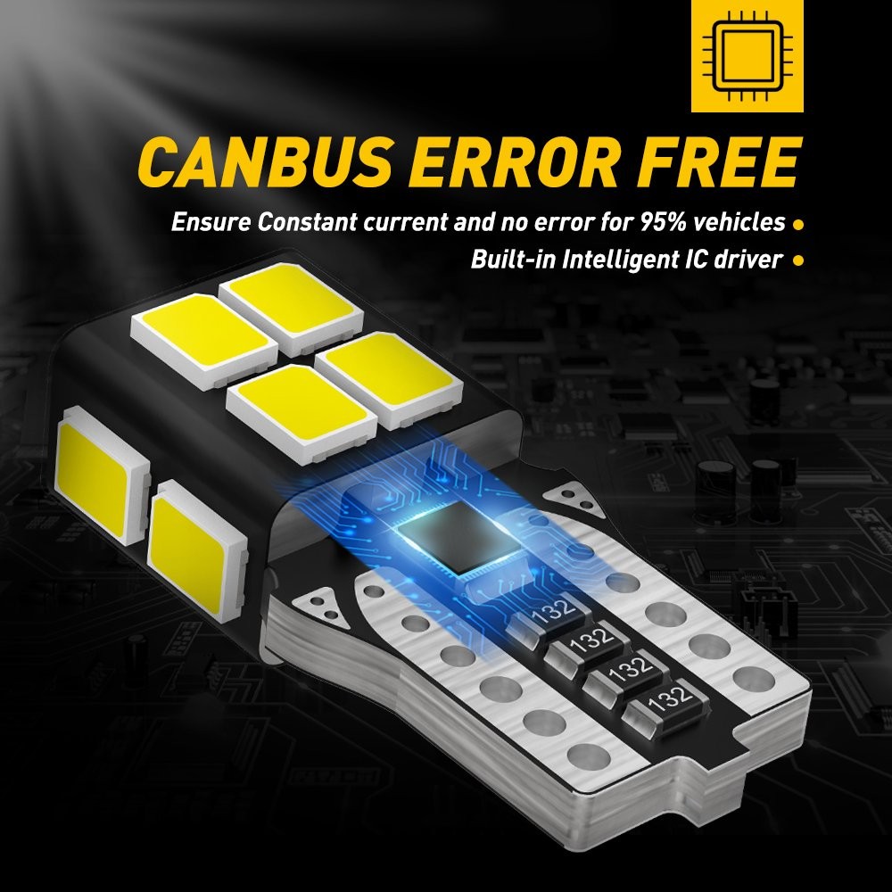 CANBUS T10 168 194 W5W License LED Plate Car Light Interior Bulbs White 2/4x P