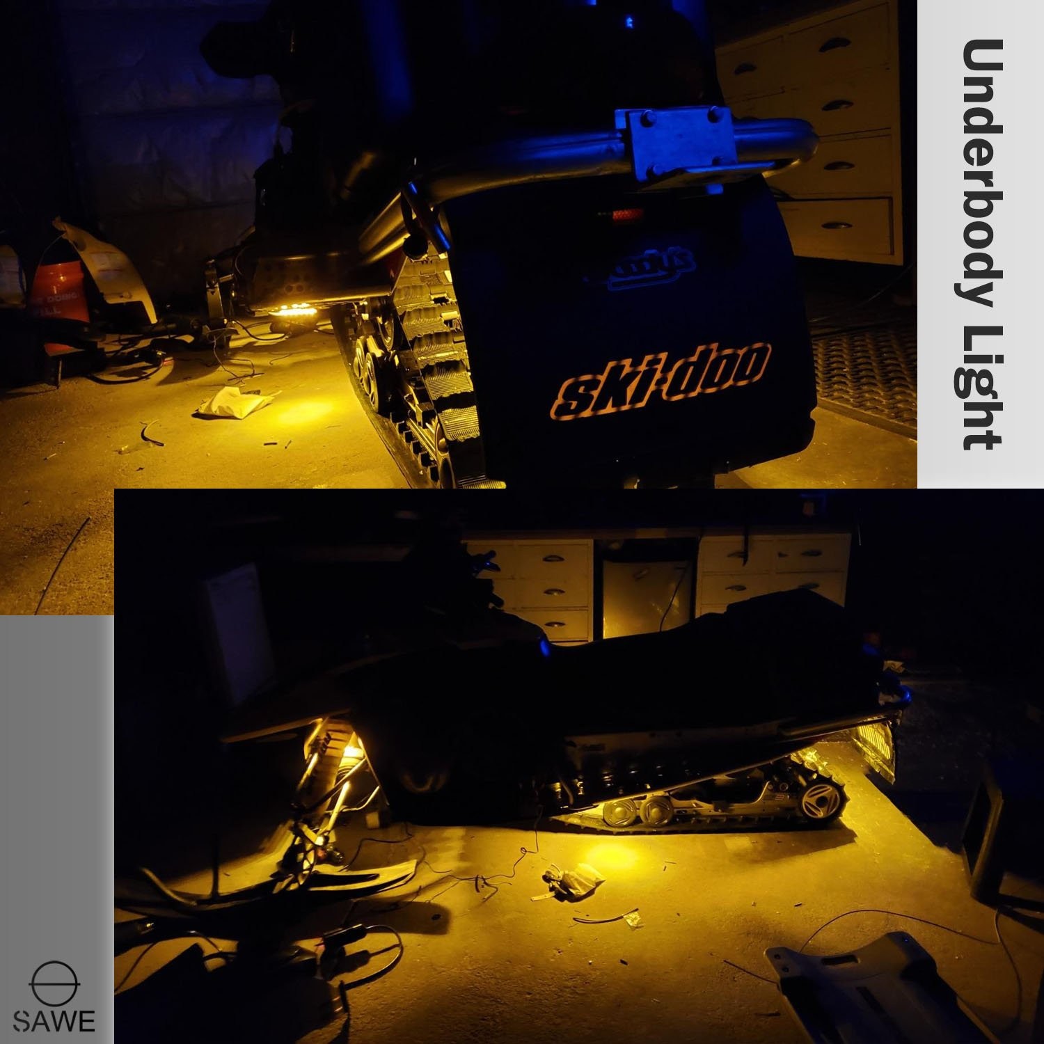 8x Amber LED Rock Light Pods Lights For JEEP Off Road Truck ATV Under Body Wheel
