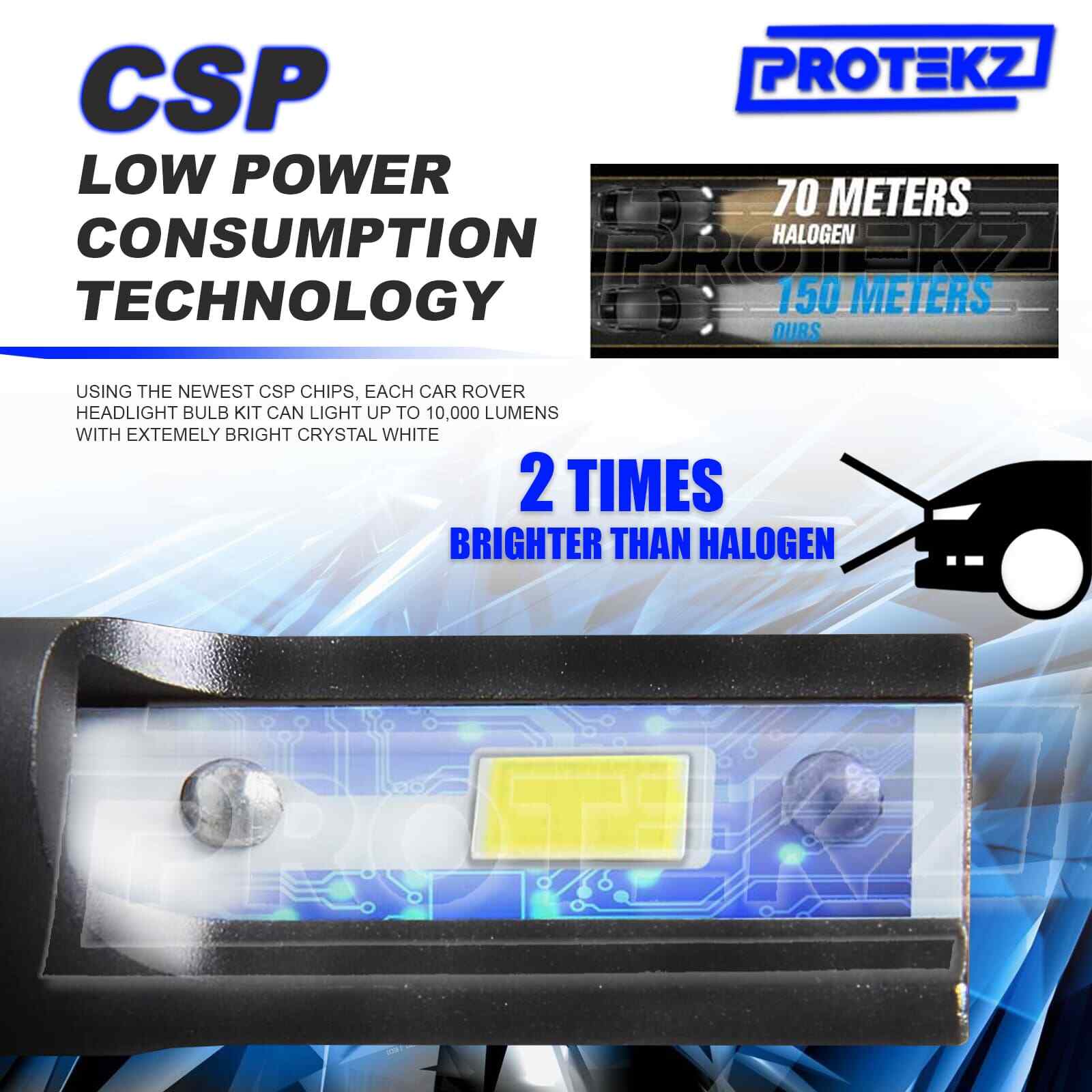 9012 H1R LED Headlight Kit 5Years Warranty Cooling Fan Hi Lo 800W 120000LM 6500K