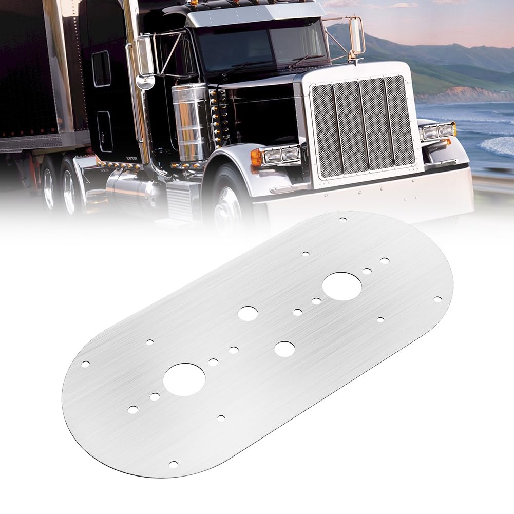1PC Watermelon Light Mounting Plate, Silver, Peterbilt 359 379 389, W900L Bunk
