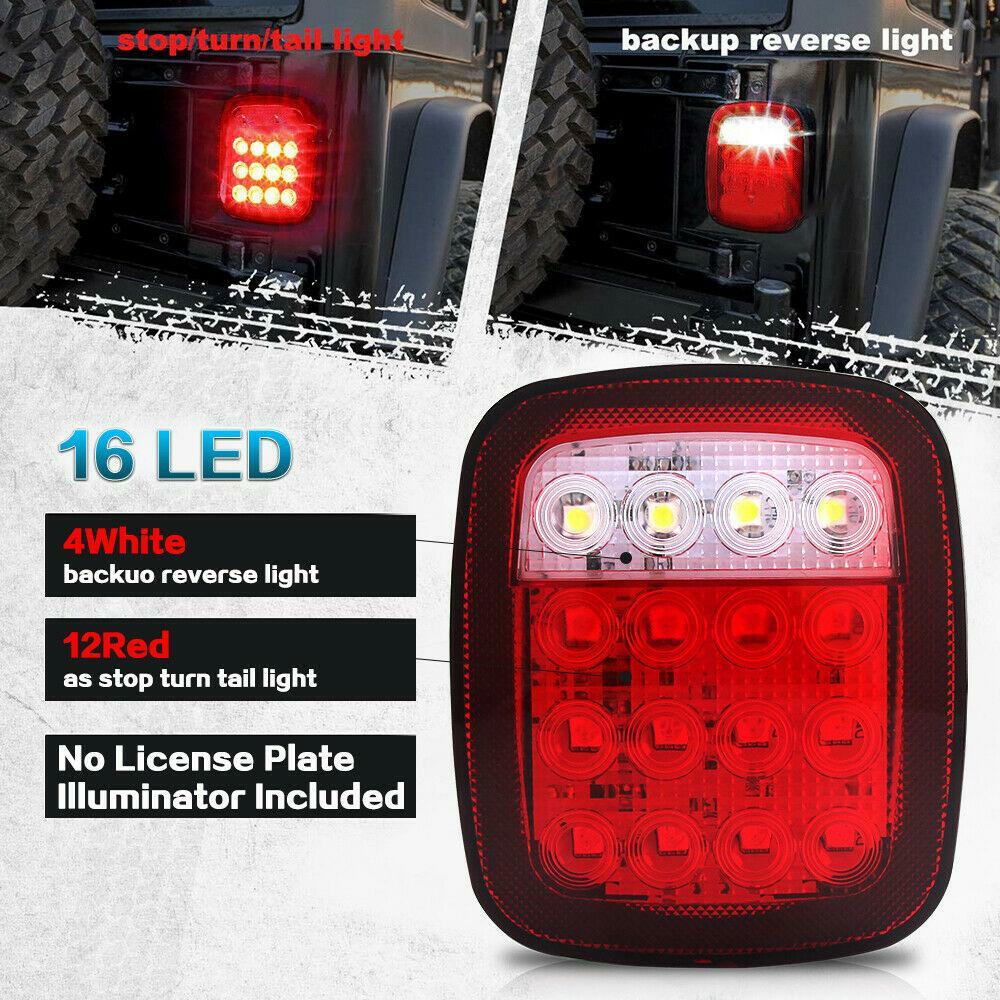 Pair for Peterbilt LED Stop Tail Brake Turn Lights Replaces 16-06292 + 16-06291