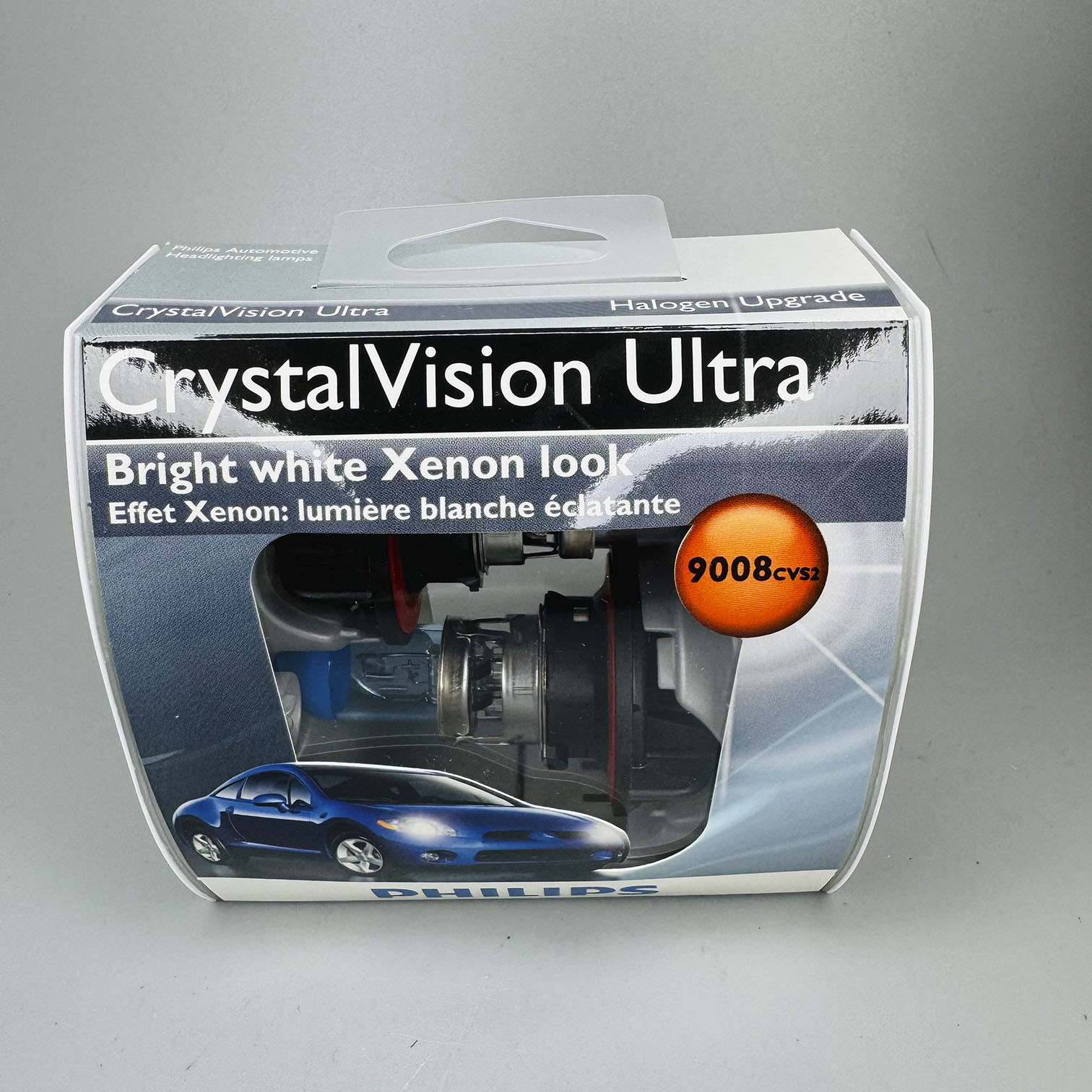 Philips CrystalVision Ultra H13 9008 Halogen Car white Xenon Headlight Bulbs x2