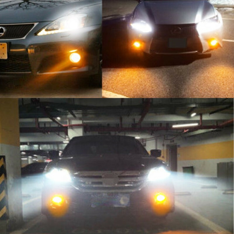 6PCS 9005 9006 H11 Combo COB LED Headlight Fog Bulbs 6000K+3000K High Low Beam