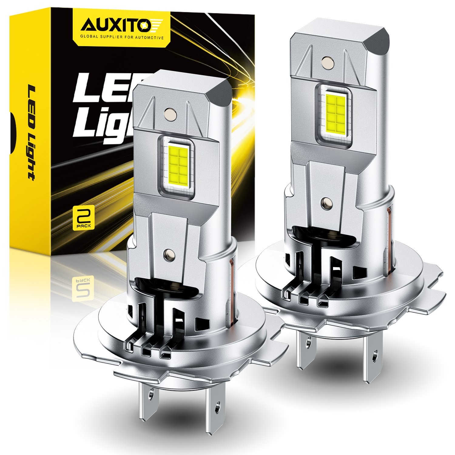 AUXITO H7 LED Headlight Bulbs High Low Beam 6500K White Super Bright 330000LM A+