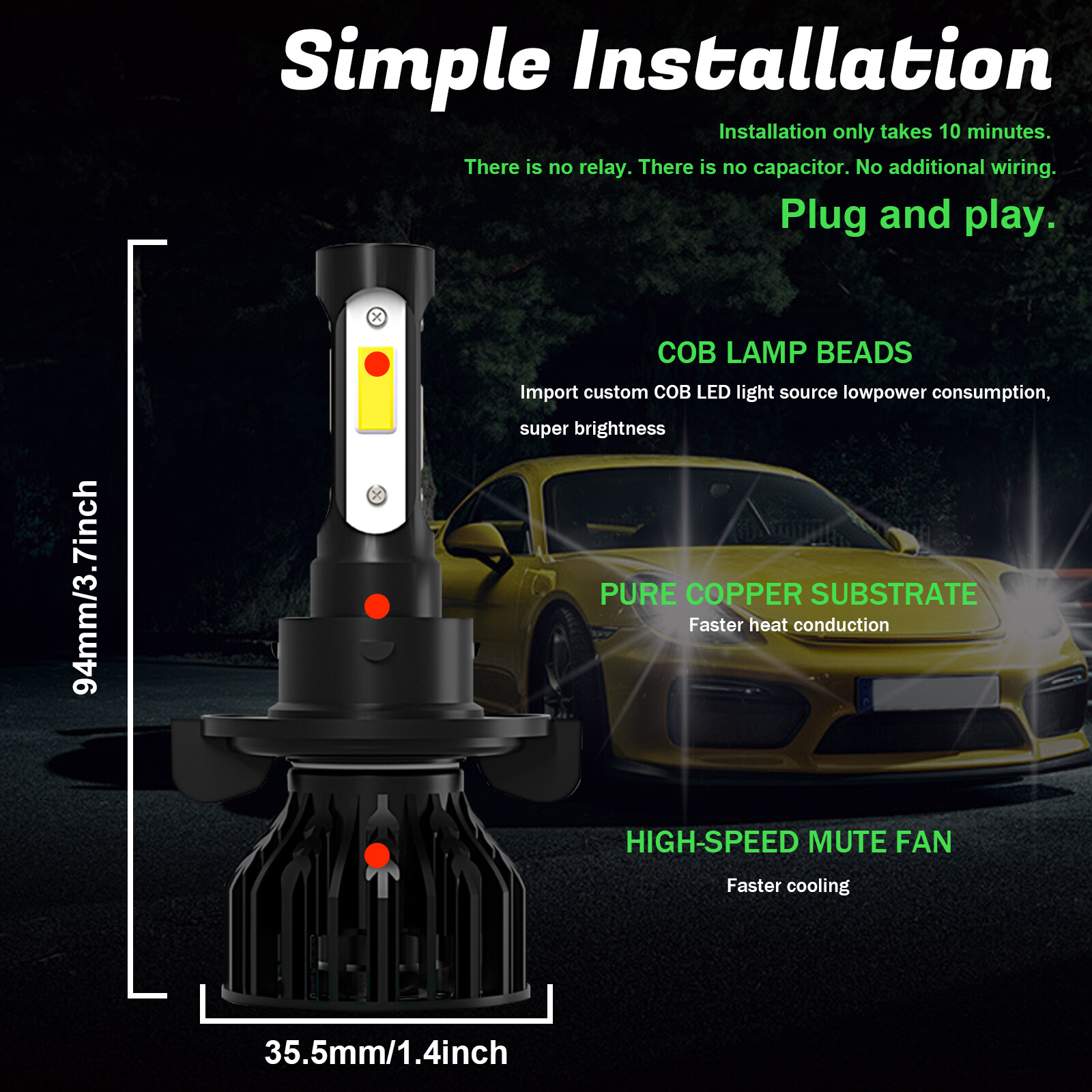For Ford F250 F350 F450 2005-2019 – 6x 6000K White LED Headlight Fog Light Bulbs