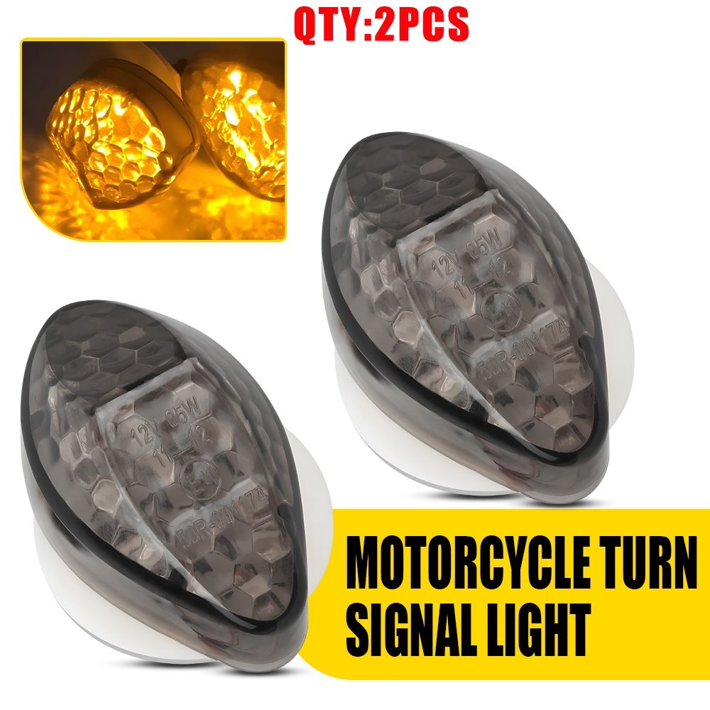Universal Motorcycle LED Turn Signal Indicator Amber Blinker Light 2-10X