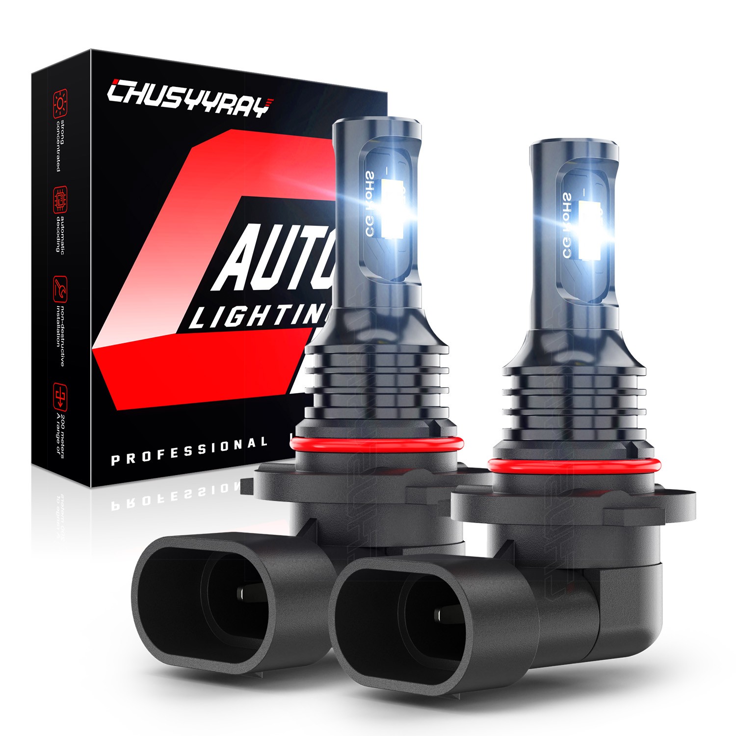 HB4 9006 LED Headlights Bulbs Low Beam 6000K White Bright Replace Halogen Kit