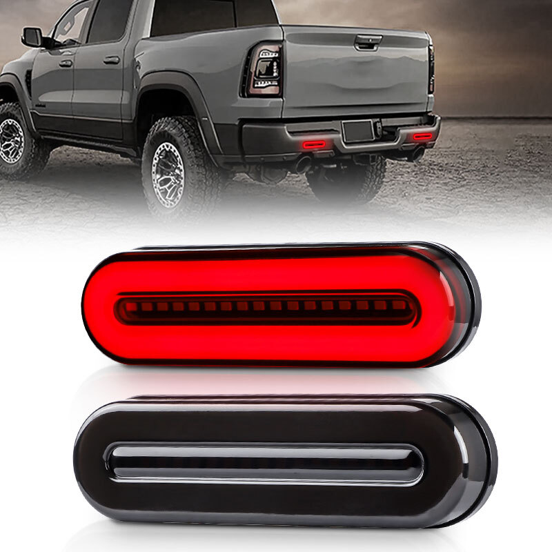 2X Red+Amber ENERGY-EFFICIENT LIGHT Trailer Truck Stop/Turn/Tail Brake Lights 5″