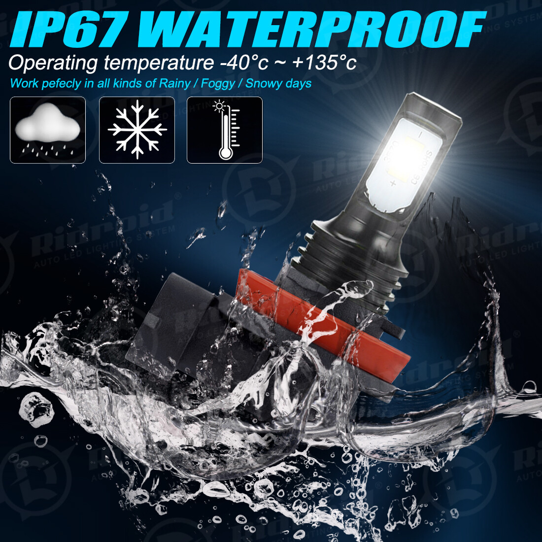 H11 LED Headlight Super Bright Bulbs Kit 6000K White 330000LM HIGH/LOW BEAM