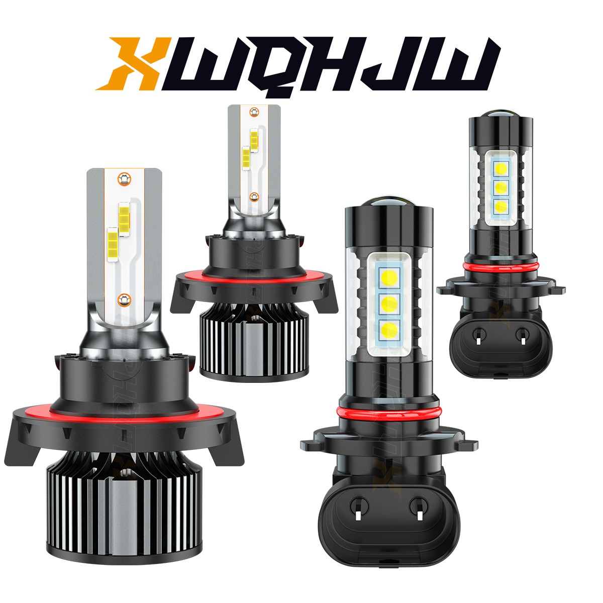 For Chrysler Aspen 2007-2009 Combo 9008 H13 9145 LED Headlight Fog Light 4 Bulbs