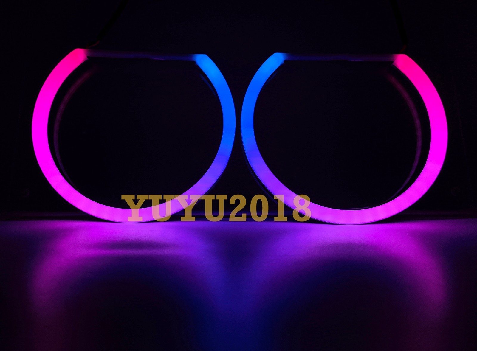 Dream color halo ring Flow series Chasing RGB LED Turn Signal Bluetooth DRL lamp