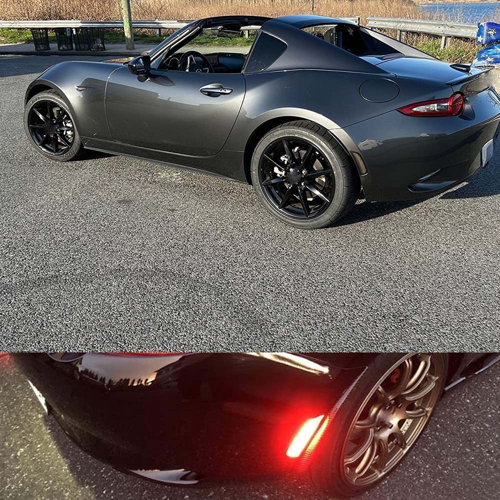 4Pc LED Side Marker Light Indicator Black Lens For 2016-2022 Mazda MX-5 Miata
