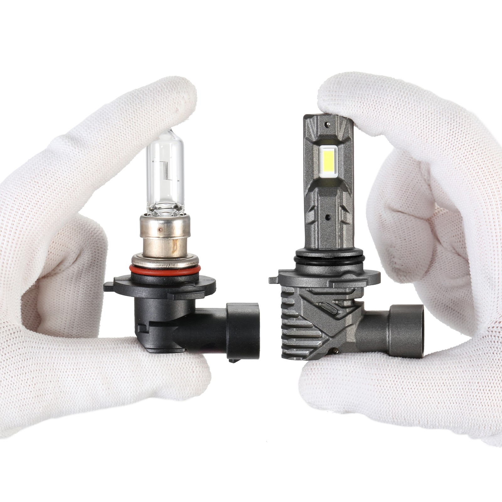 AUXBEAM Fanless 9006 HB4 LED Headlight Bulb Kit Low Beam 6000K 90W 28000LM White