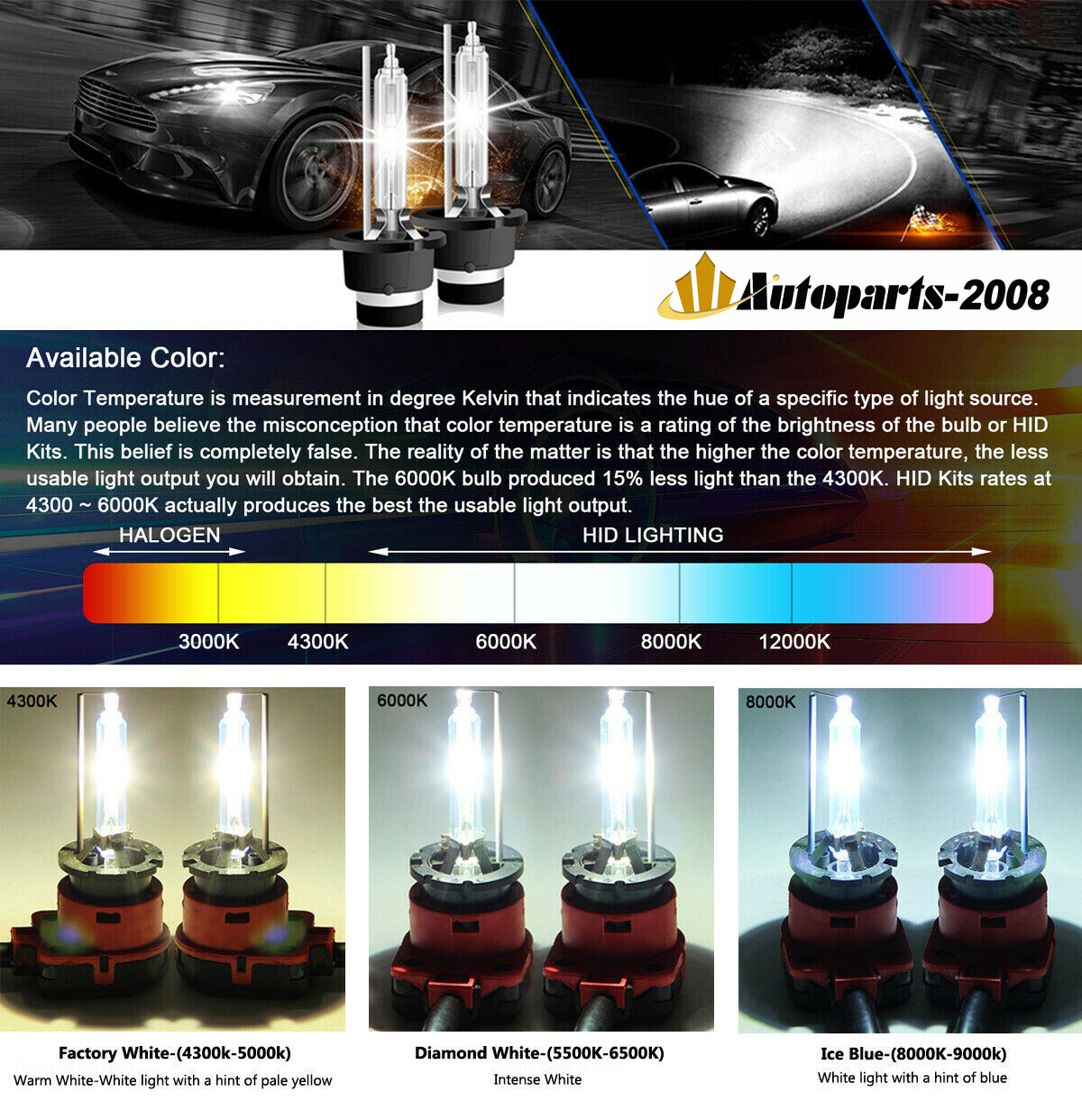 2PCS NEW OEM D4S 42402 66440 6000K FOR LEXUS TOYOTA HID XENON HEADLIGHT BULBS