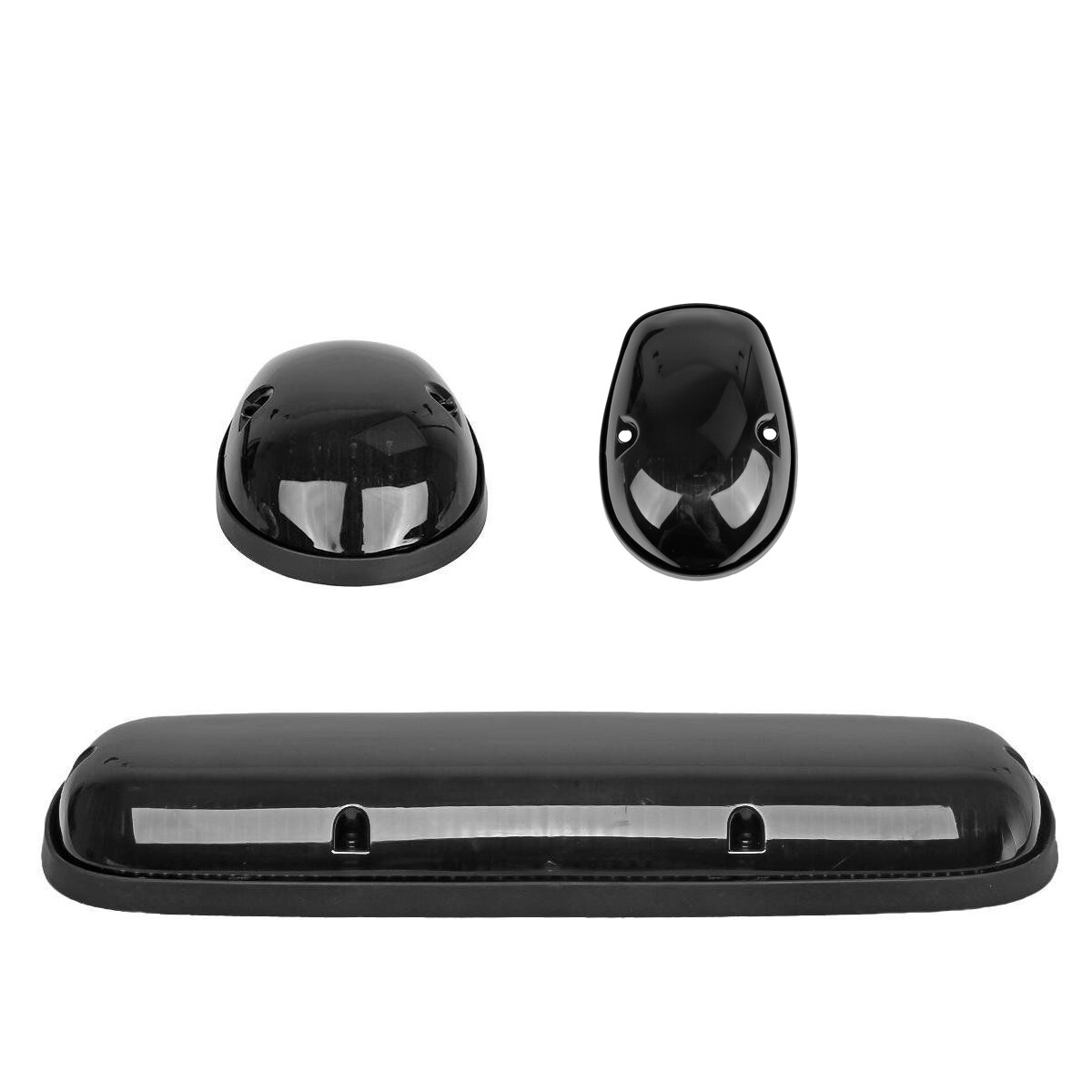 3PC Smoke Lens LED Cab Roof Running Amber Lights For 2002-14 Chevrolet Silverado