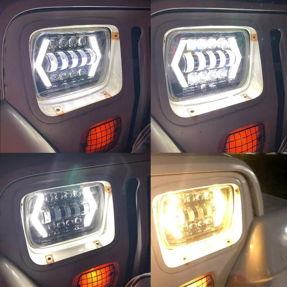 Fit Chevrolet Astro Express Cargo Van 2PCS 5X7″ 7×6 LED Headlights High/Low DRL