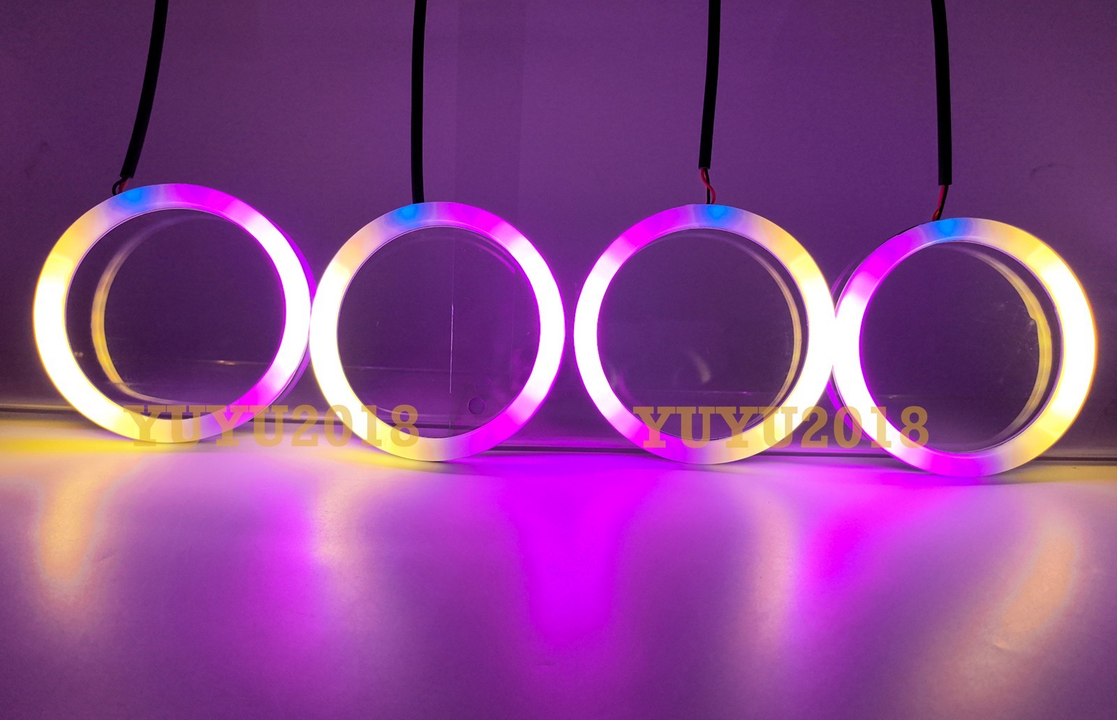 Dream color halo ring Flow series Chasing RGB LED Turn Signal Bluetooth DRL lamp
