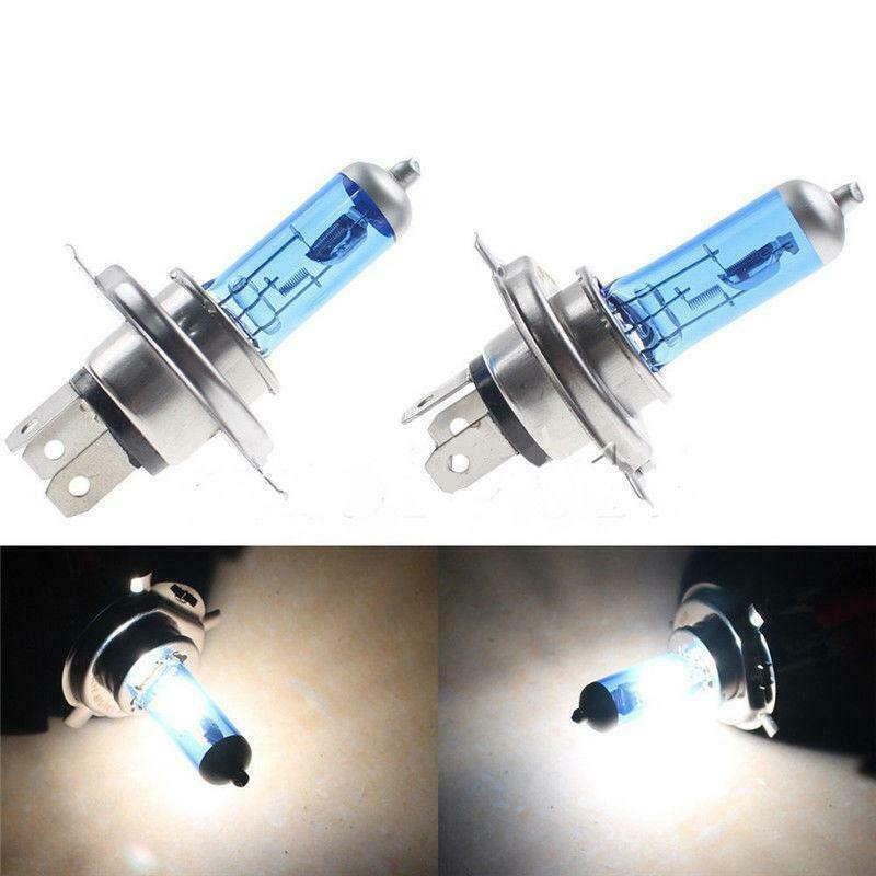 2x H4/9003/HB2 Halogen 100/90W 12V Dual Low-Beam Headlight Bulbs Xenon White