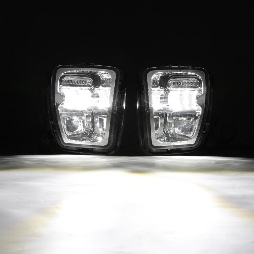 AUXBEAM LED Fog Lights Assembly For Dodge Ram 1500 2013 2014 2015 2016 2017 2018