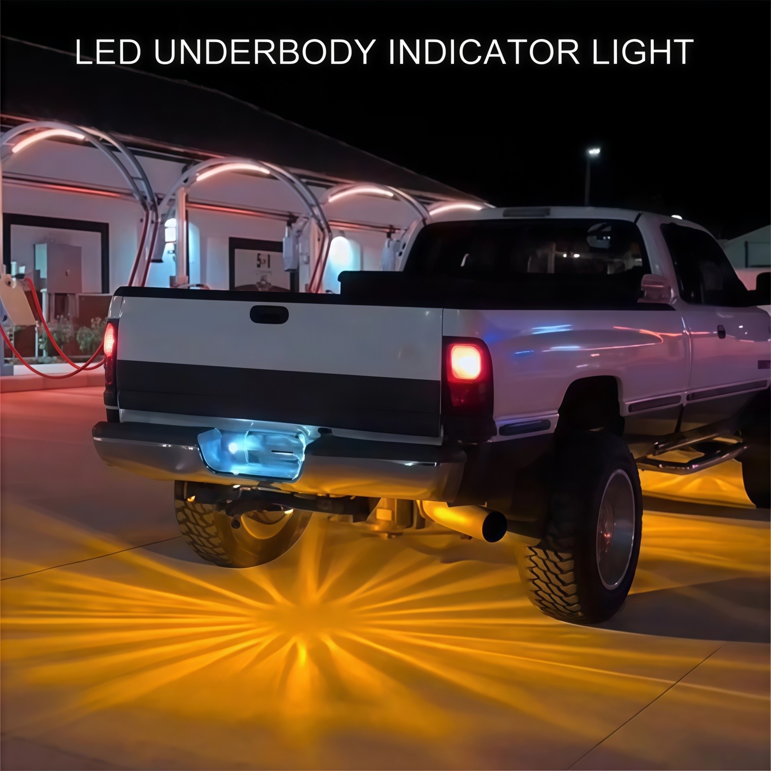 2X Amber LED Watermelon Lights Truck Trailer Side Marker Clearance Lamp Signal