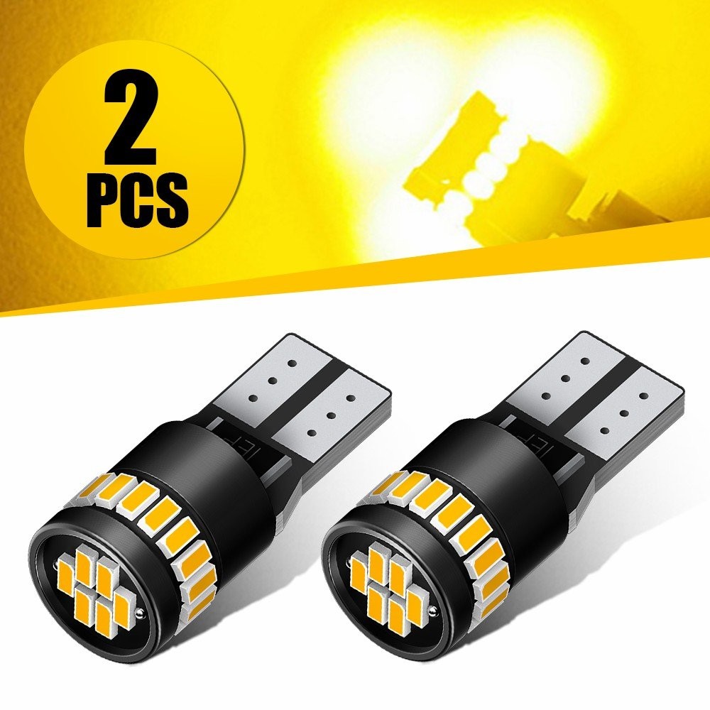 AUXITO 168 T10 194 Amber LED Yellow License Plate Side Lights Marker Bulbs EPO