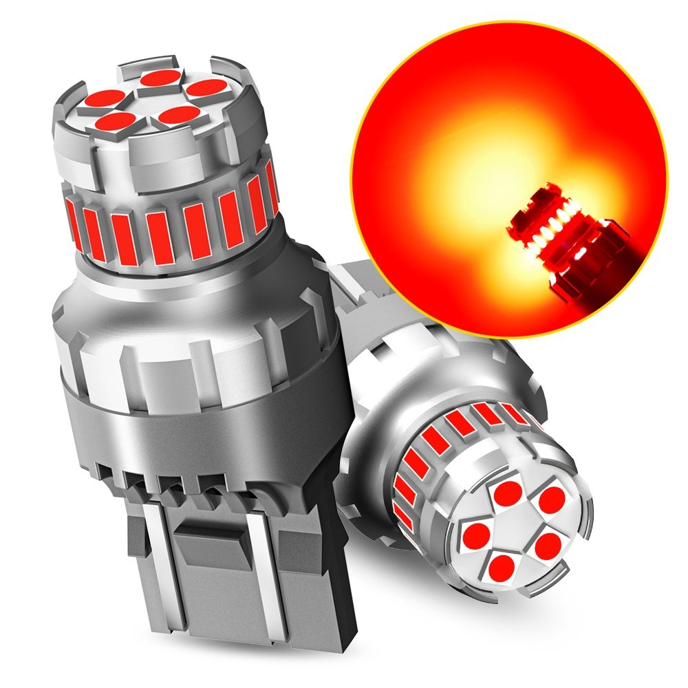 AUXITO 7443 RED Flash Strobe Blinking 7440 Brake Tail Stop Light LED Bulb 2/10x