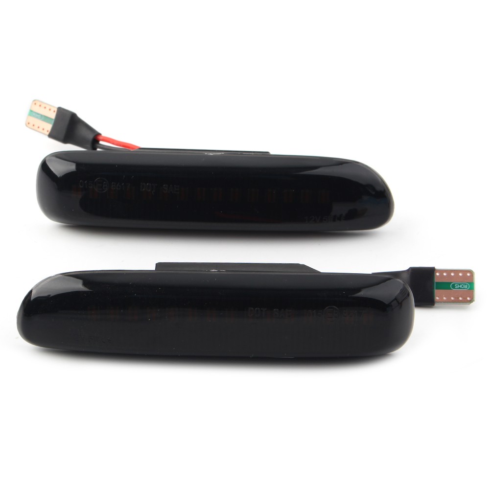 LED Sequential Dynamic Side Marker Turn Signal Light For BMW 3 Series E46 Black