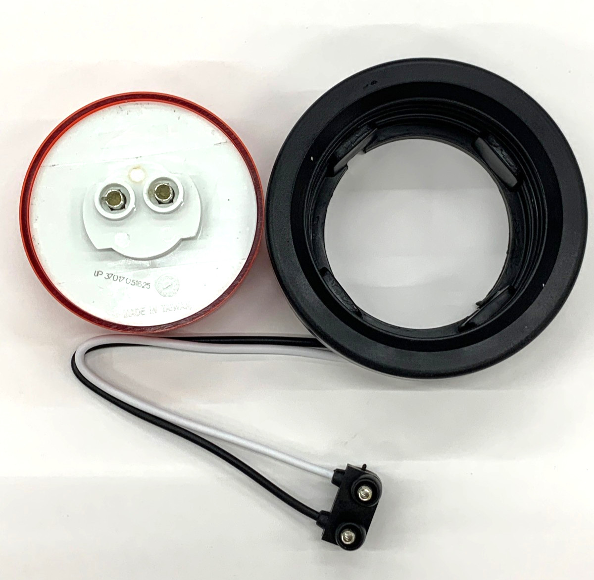 (6) RED 9 LED Light Trailer 2″ round,w/2 plug, Grommet Clearance marker 2.0″