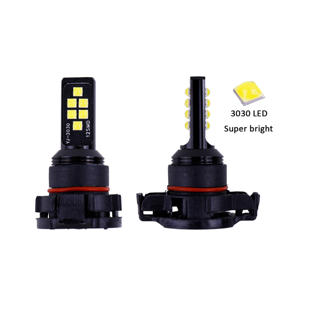 2x 5202 H16 9009 Pink Purple LED Bulbs SMD 3030 Fog Driving Light Super Bright