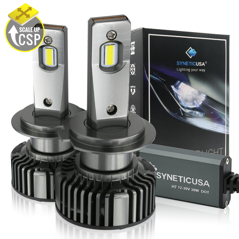 New Syneticusa H7 CSP LED Headlight Kit Low Beam Light Bulbs 6000k White