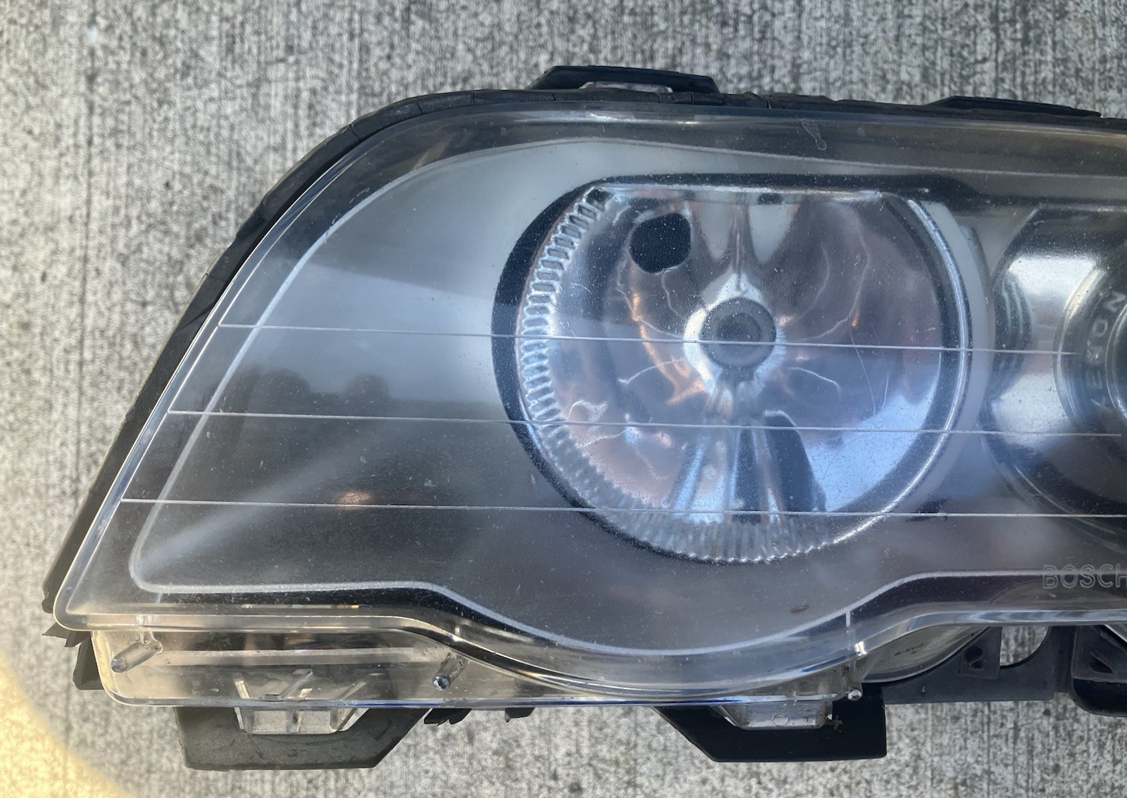 99-01 BMW E46 Sedan LEFT LH Driver Side HEADLIGHT XENON SILVER BEZEL OEM