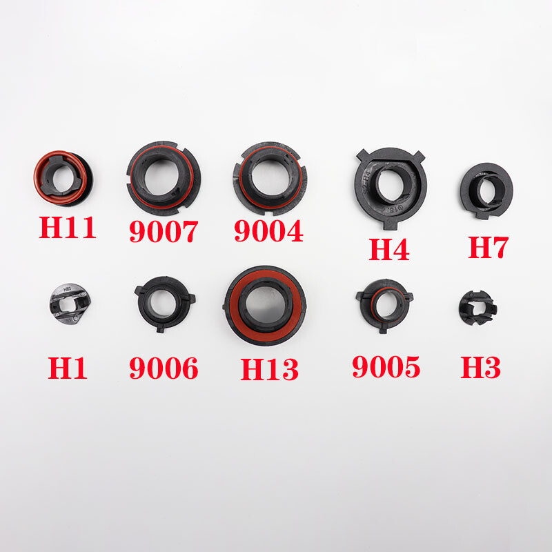 2Pcs LED Headlight Bulb Base Adapter Socket Retainer 9004/9005/9006/H7/H4/H3/H1