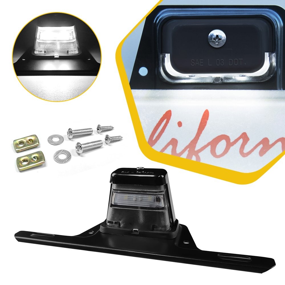 For Universal LED License Plate Light Tail Car Camper Trailer Truck Waterproof