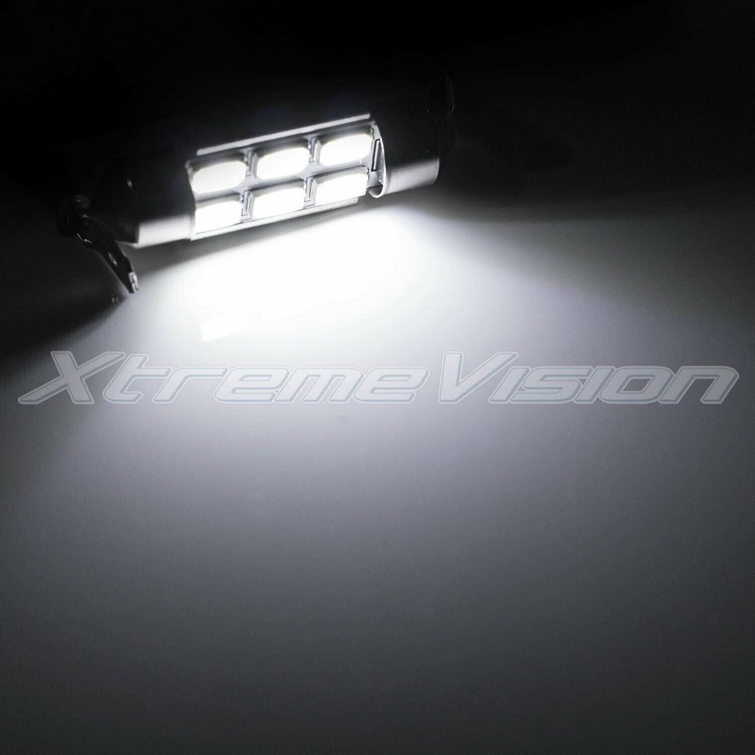 Xtremevision 36mm DE3423 DE3425 6411 6418 6SMD 5630 Cool White LED Bulbs (4PCS)