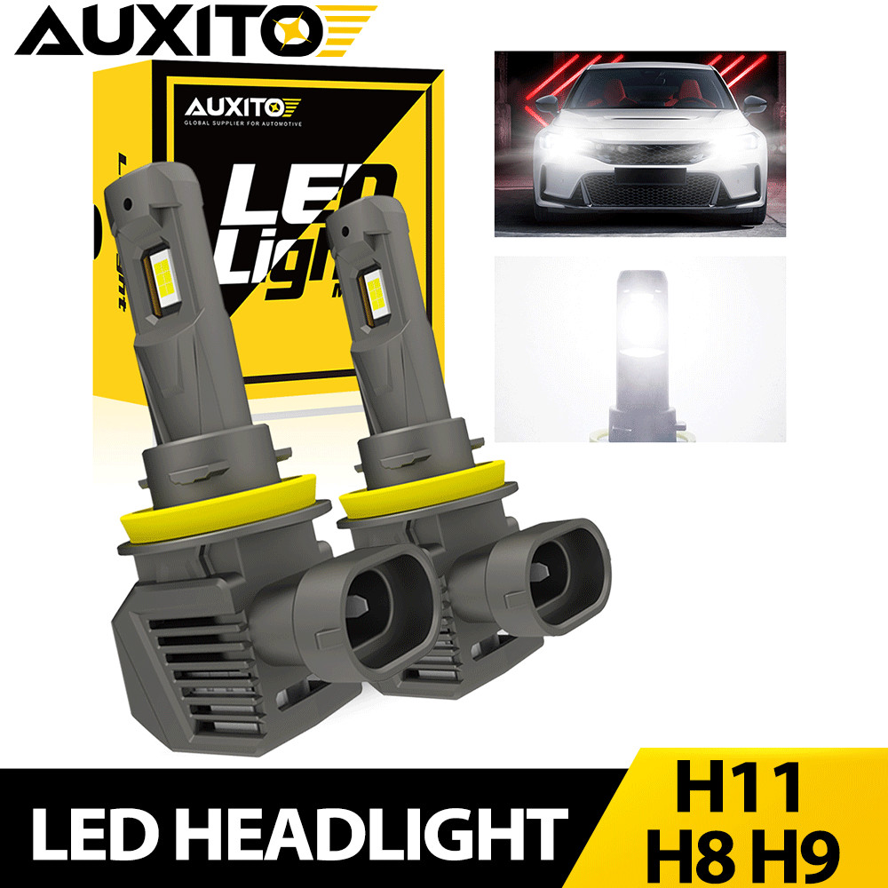 45W 30000LM 2 Sides H11 12LED Headlight H8 High or Low Beam Bulbs 6000K White 2X